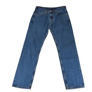 Levi's 505 Straight‎ Leg Jeans Men's Size W36 L32 100% Cotton Rigid Denim